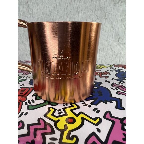 Finlandia Vodka Moscow Mule Cup‎ Copper Brown Logo New In Box - Picture 3 of 8